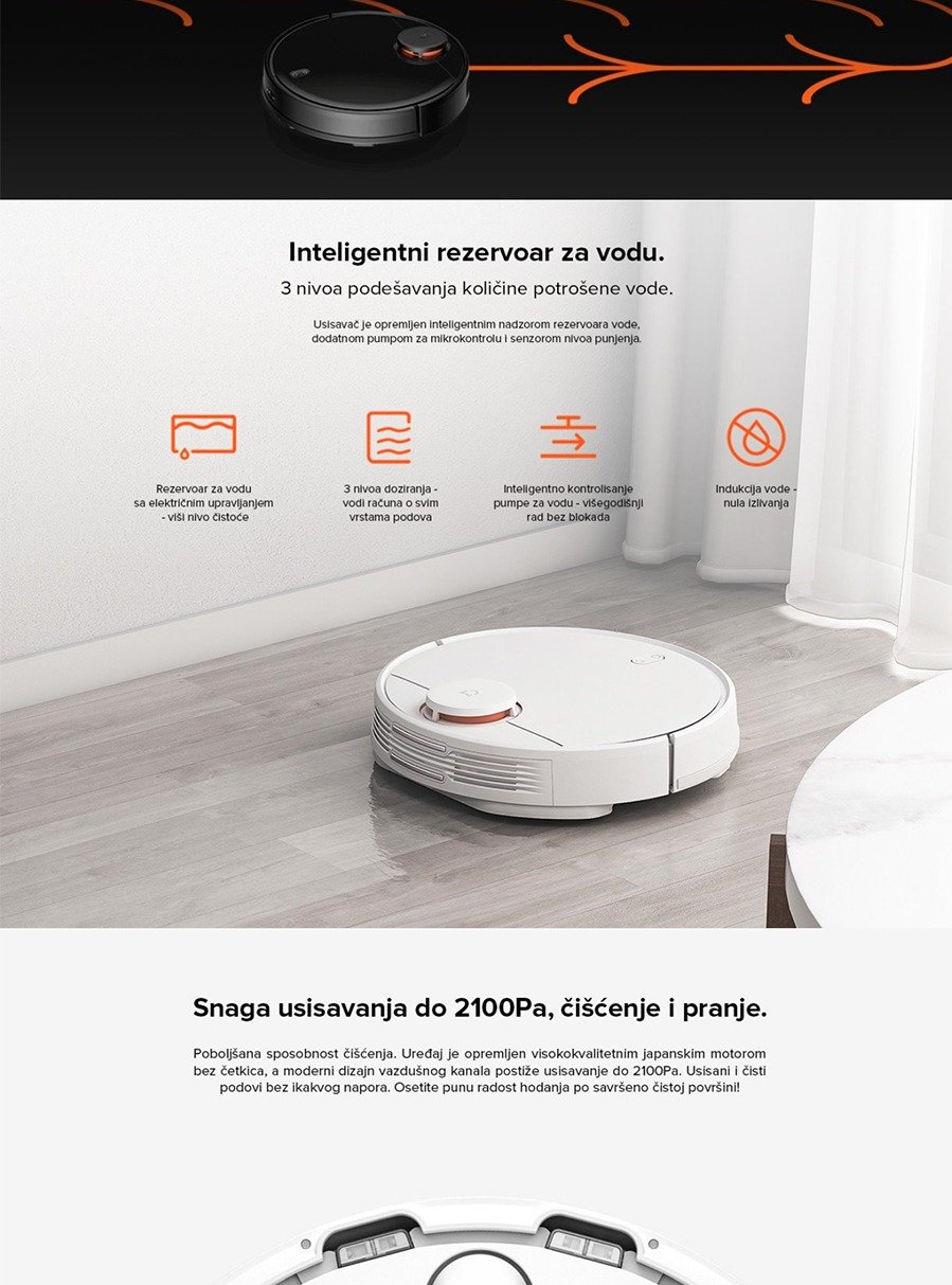 Xiaomi Mi Robot Vacuum Mop P Black Robot usisivac